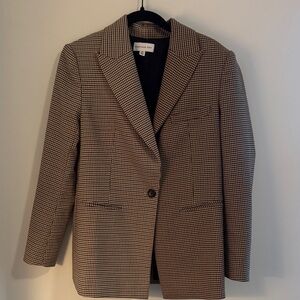Something Navy Houndstooth Blazer - Brown/Black two toned